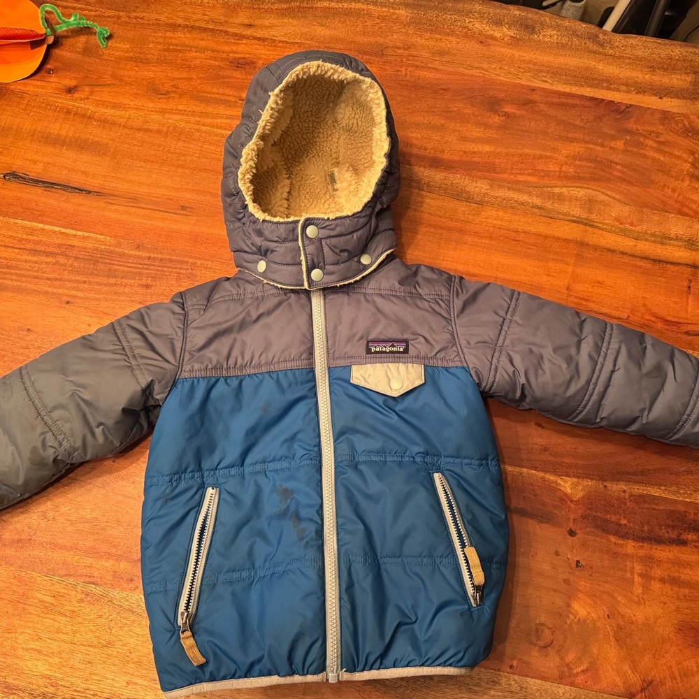 Patagonia Kids Puffer Jacket - Blue and Gray